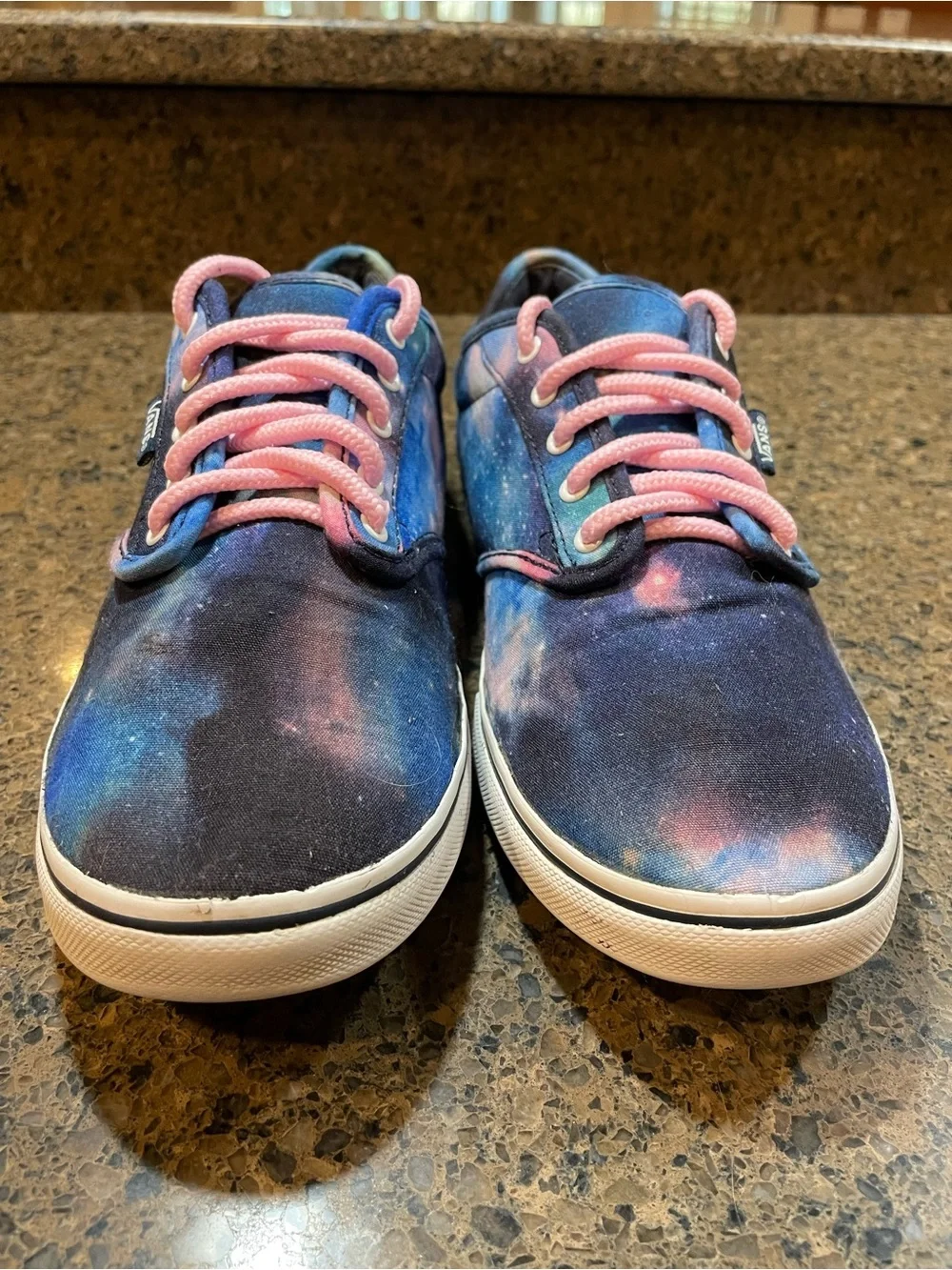 Vans Atwood Low Top Cosmic Galaxy Womens Sz 10 Mens 11.5 Navy Blue Pink Sneakers